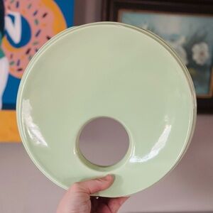 Vintage rare, mint green donut pocket vase